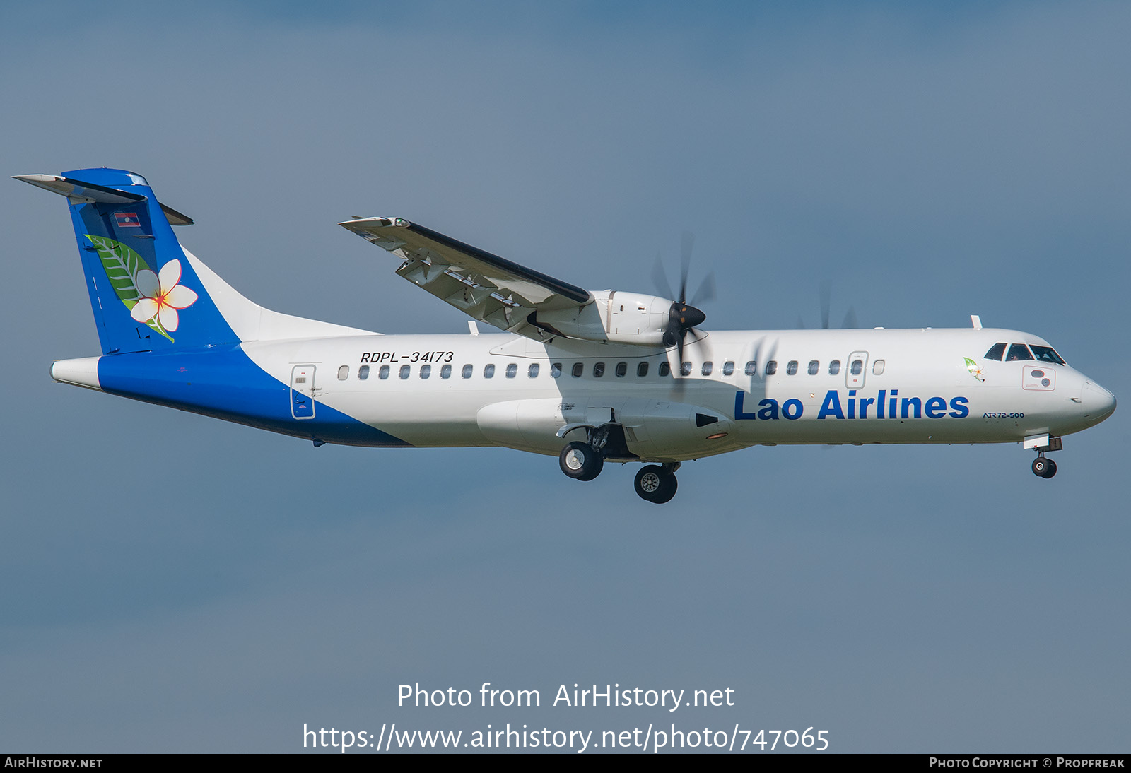 Aircraft Photo of RDPL-34173 | ATR ATR-72-500 (ATR-72-212A) | Lao Airlines | AirHistory.net #747065