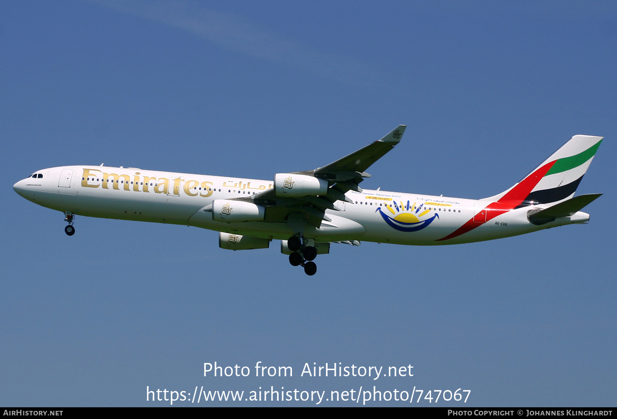 Aircraft Photo of A6-ERR | Airbus A340-313 | Emirates | AirHistory.net #747067