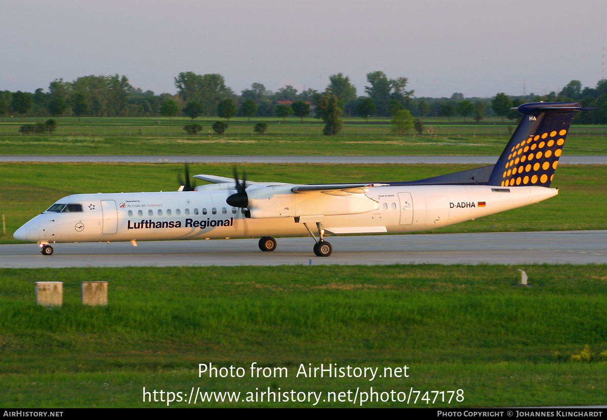 Aircraft Photo of D-ADHA | Bombardier DHC-8-402 Dash 8 | Lufthansa Regional | AirHistory.net #747178