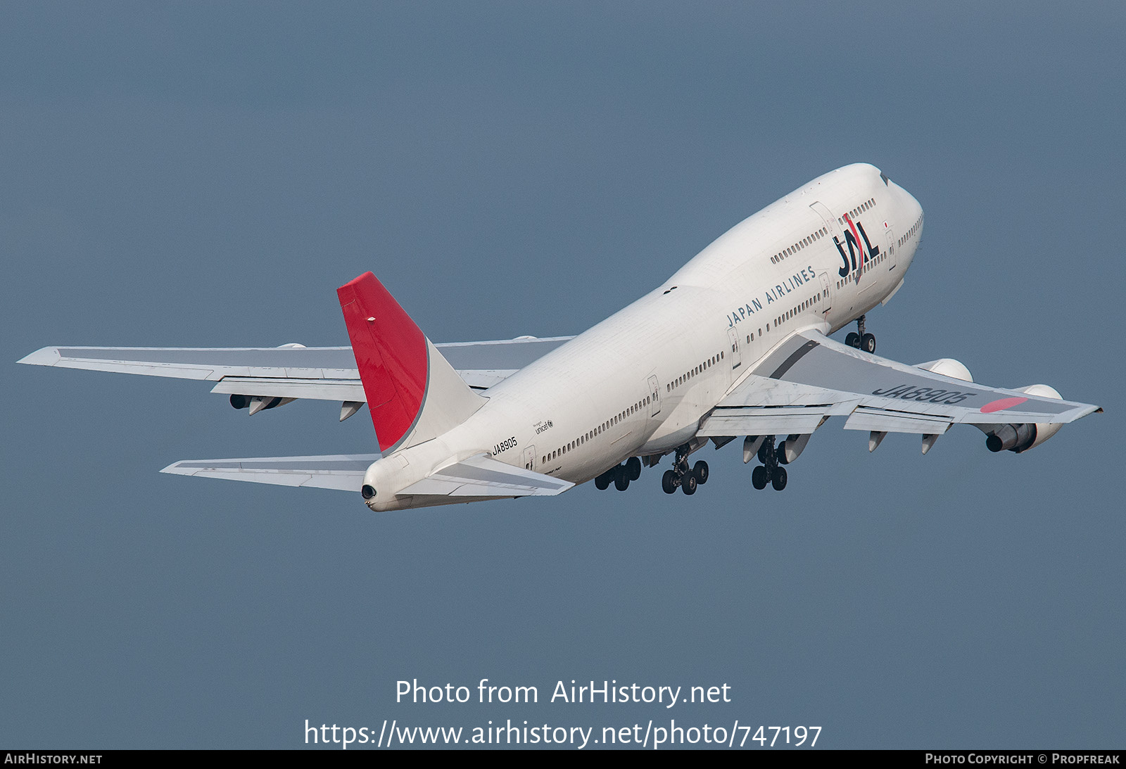 Aircraft Photo of JA8905 | Boeing 747-446D | Japan Airlines - JAL | AirHistory.net #747197