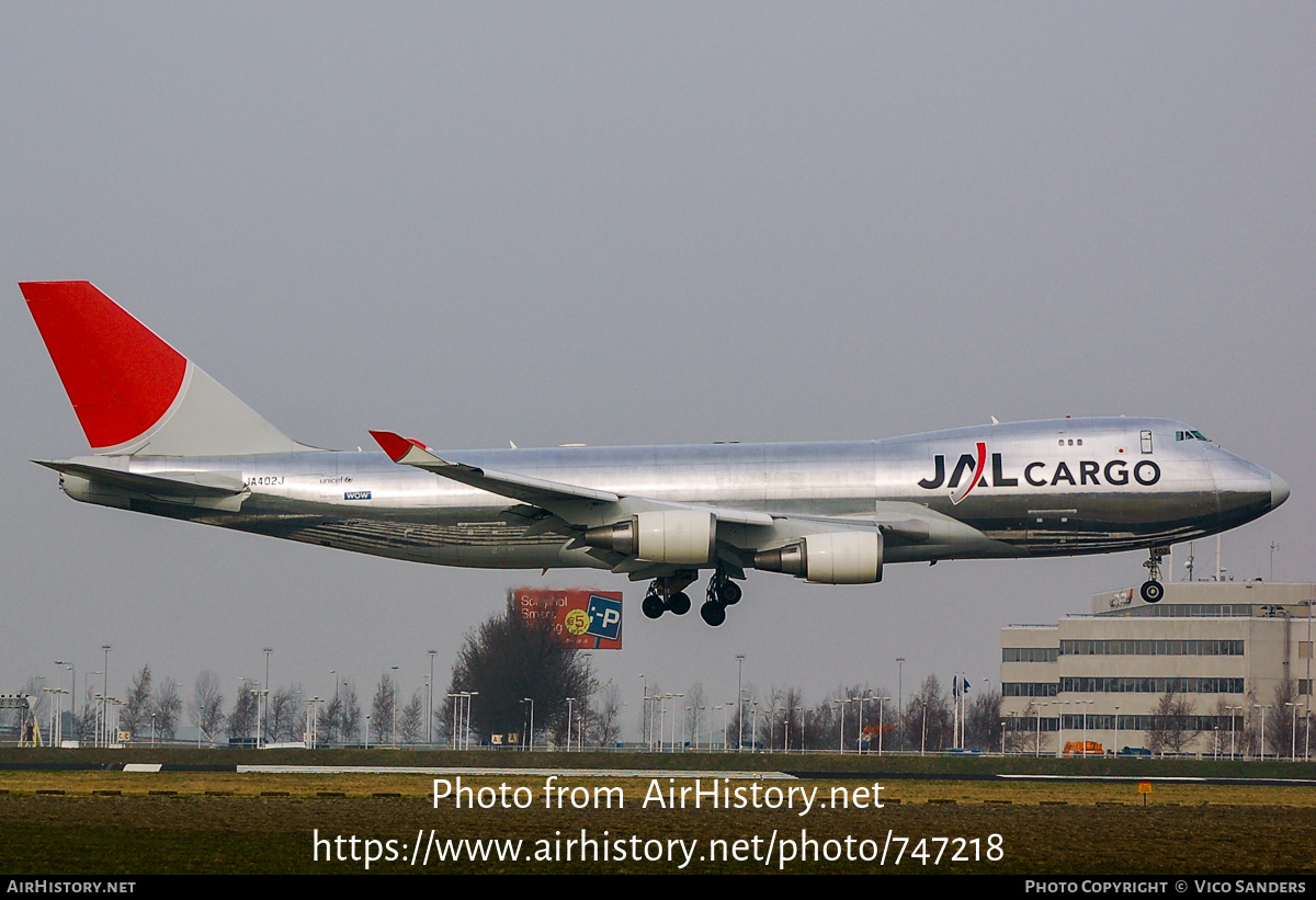 Aircraft Photo of JA402J | Boeing 747-446F/SCD | Japan Airlines - JAL Cargo | AirHistory.net #747218