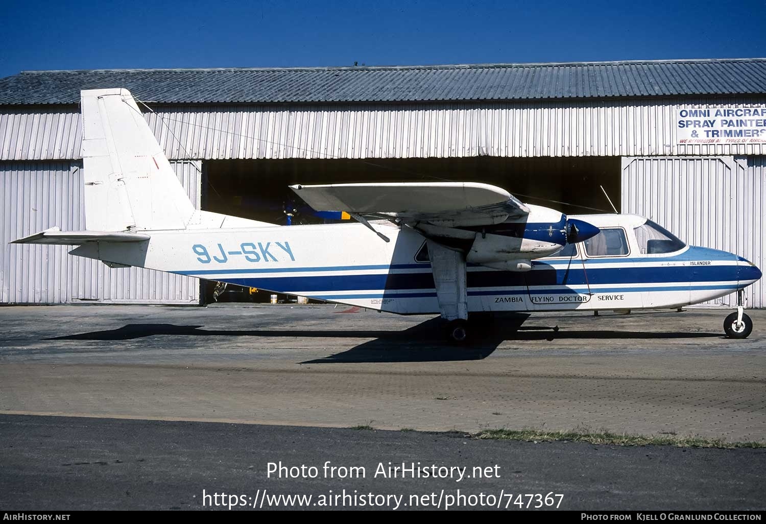 Aircraft Photo of 9J-SKY | Britten-Norman BN-2A-3 Islander | Zambia Flying Doctor Service | AirHistory.net #747367