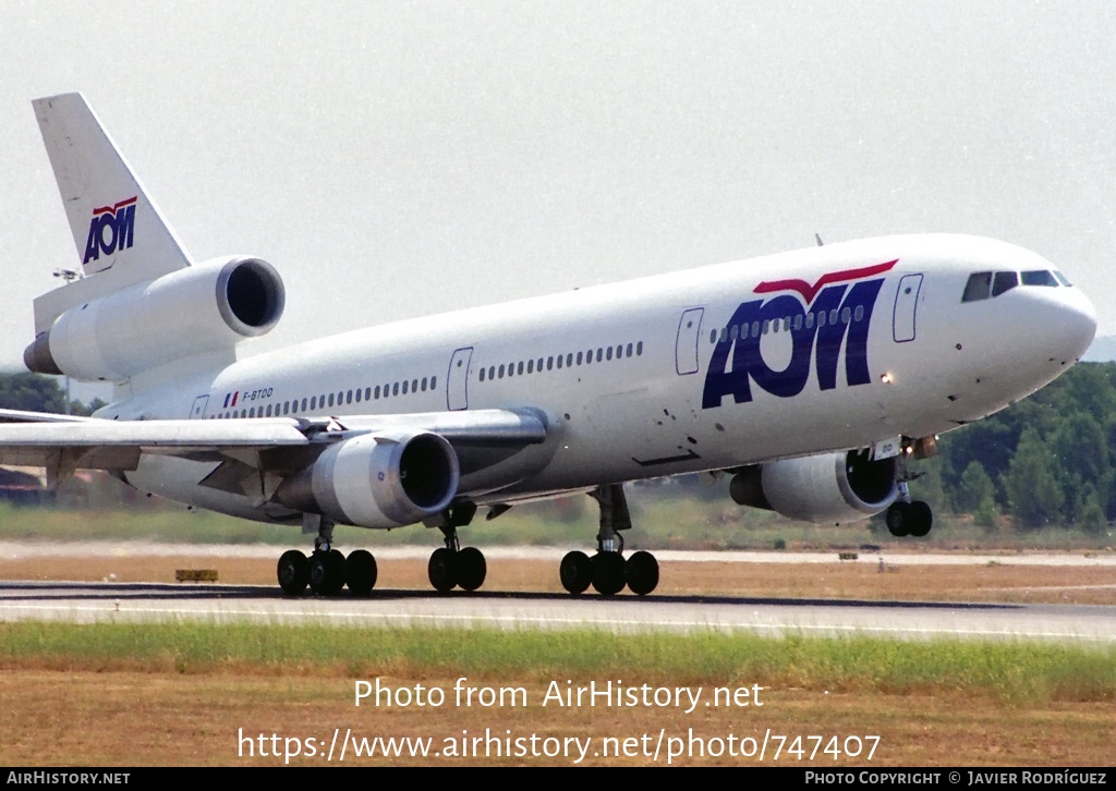 Aircraft Photo of F-BTDD | McDonnell Douglas DC-10-30 | AOM French Airlines | AirHistory.net #747407