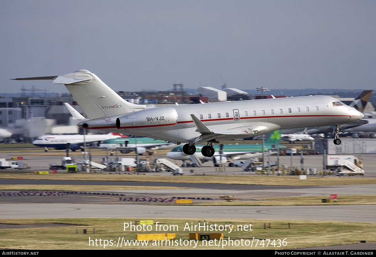 Aircraft Photo of 9H-VJZ | Bombardier Global 6000 (BD-700-1A10) | VistaJet | AirHistory.net #747436