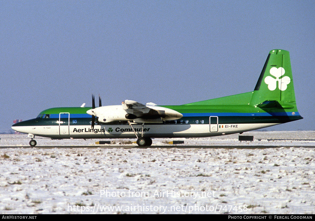 Aircraft Photo of EI-FKE | Fokker 50 | Aer Lingus Commuter | AirHistory.net #747458