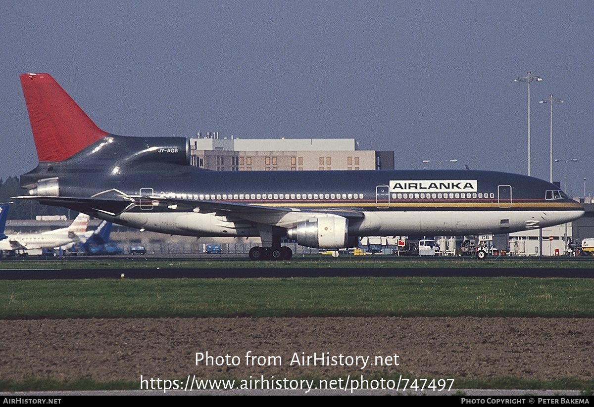 Aircraft Photo of JY-AGB | Lockheed L-1011-385-3 TriStar 500 | AirLanka | AirHistory.net #747497