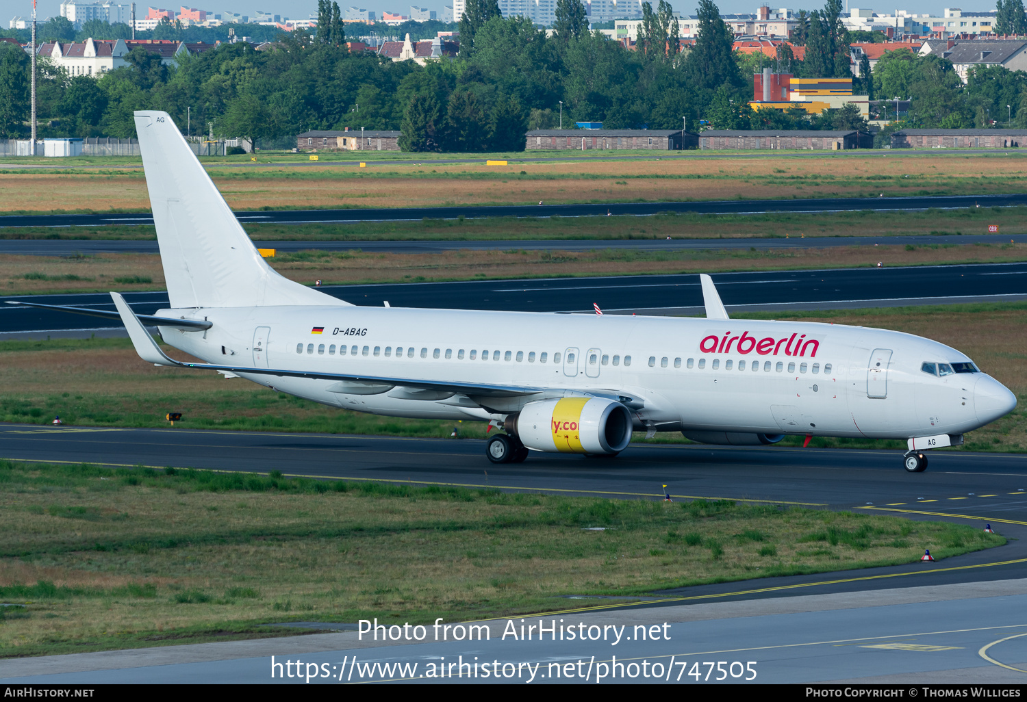 Aircraft Photo of D-ABAG | Boeing 737-86J | Air Berlin | AirHistory.net #747505