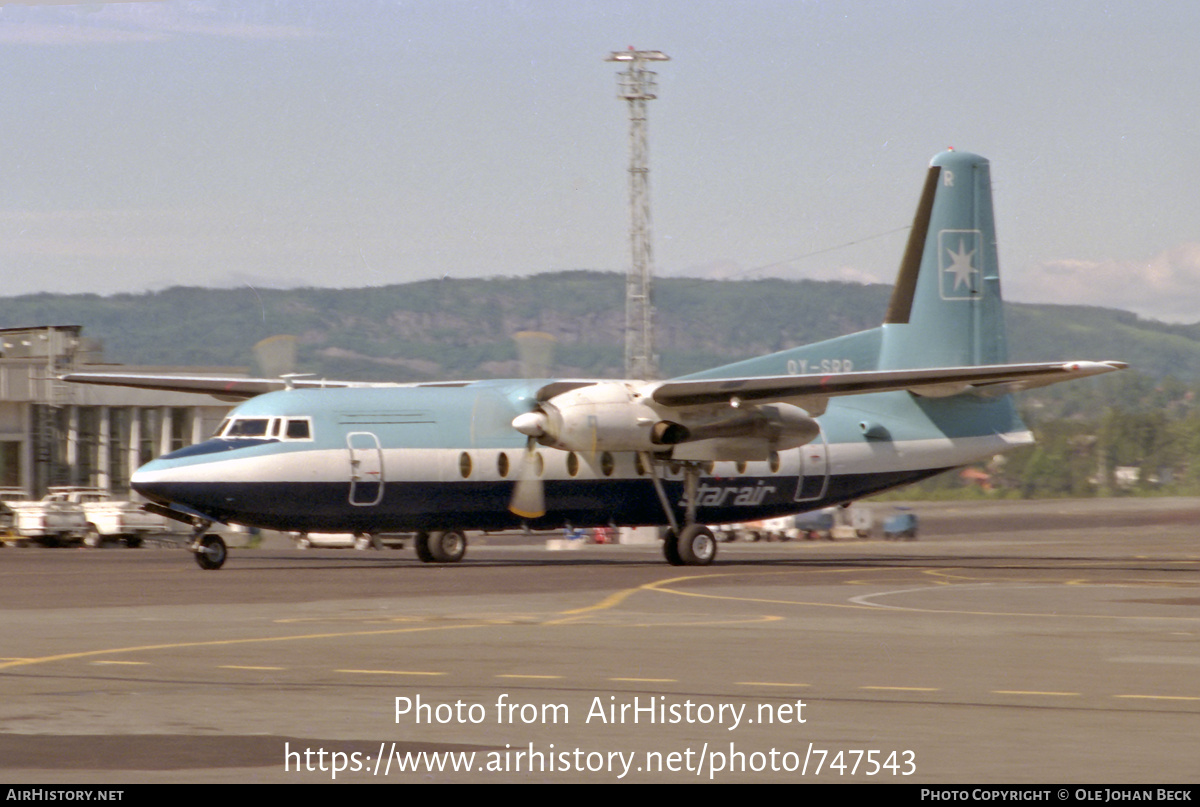 Aircraft Photo of OY-SRR | Fokker F27-600 Friendship | Star Air | AirHistory.net #747543