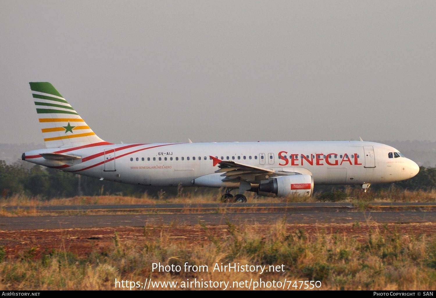 Aircraft Photo of 6V-AIJ | Airbus A320-214 | Senegal Airlines | AirHistory.net #747550