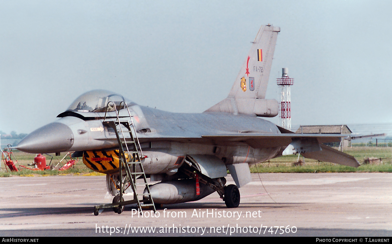 Aircraft Photo of FA-72 | General Dynamics F-16A Fighting Falcon | Belgium - Air Force | AirHistory.net #747560