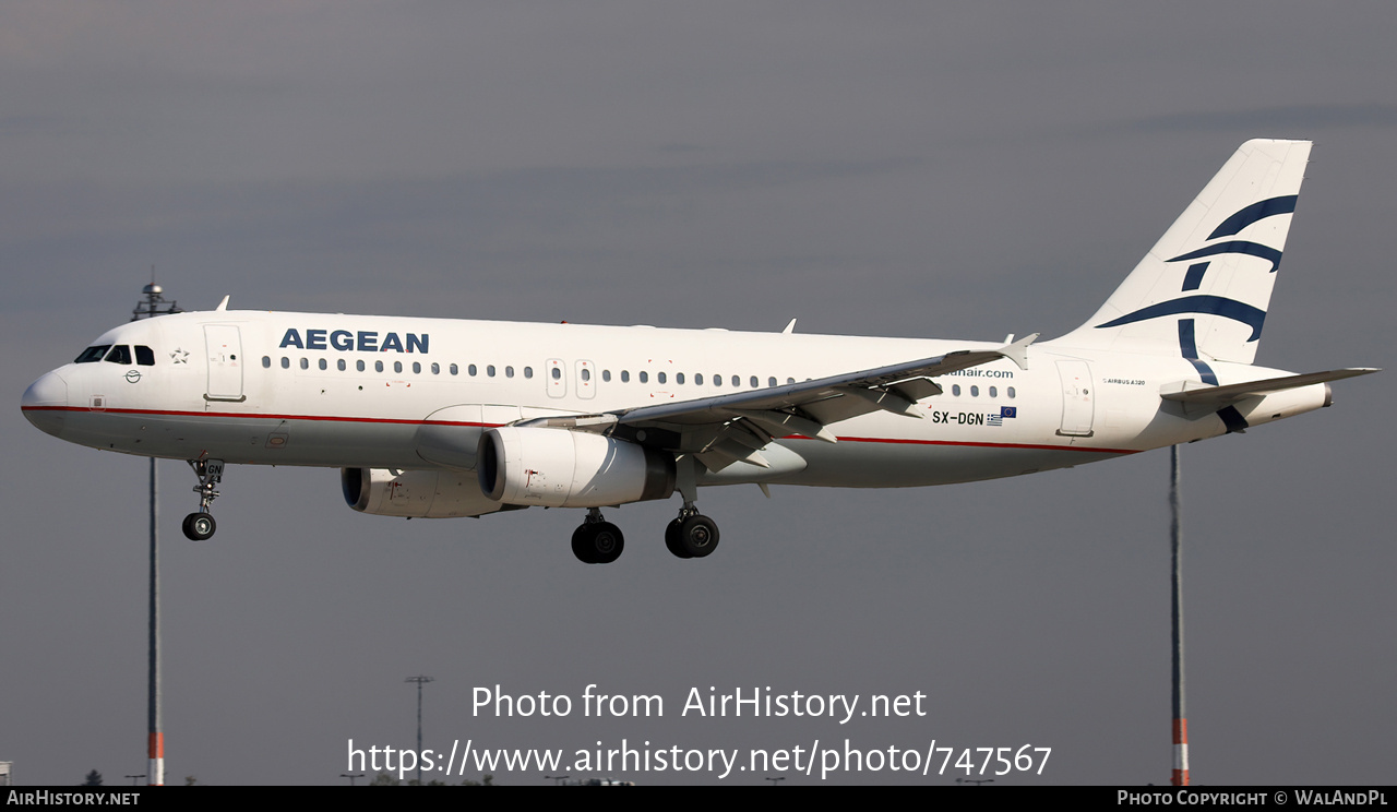 Aircraft Photo of SX-DGN | Airbus A320-232 | Aegean Airlines | AirHistory.net #747567