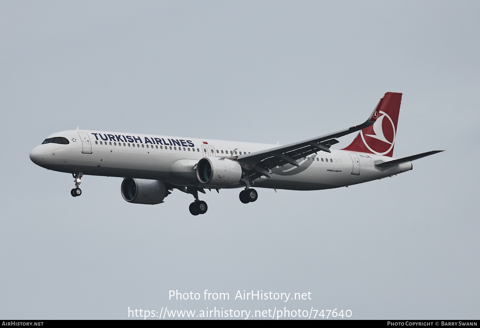 Aircraft Photo of TC-LPL | Airbus A321-271NXSL | Turkish Airlines | AirHistory.net #747640