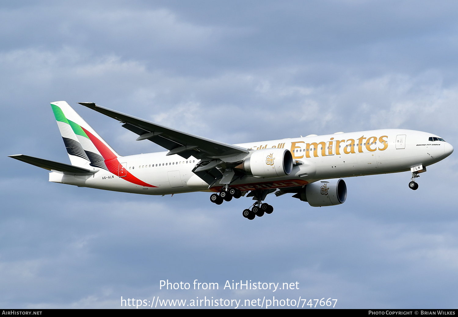 Aircraft Photo of A6-ALN | Boeing 777-2AN/ER | Emirates | AirHistory.net #747667