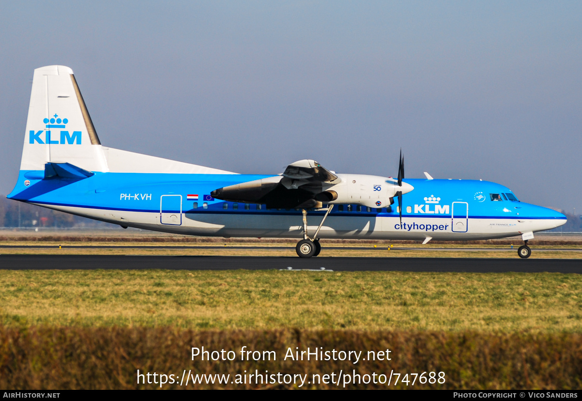 Aircraft Photo of PH-KVH | Fokker 50 | KLM Cityhopper | AirHistory.net #747688