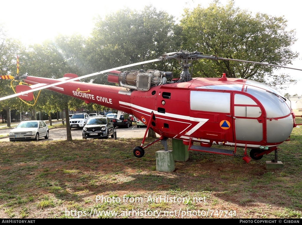 Aircraft Photo of F-ZBAF | Aerospatiale SA-316B Alouette III | Sécurité Civile | AirHistory.net #747741