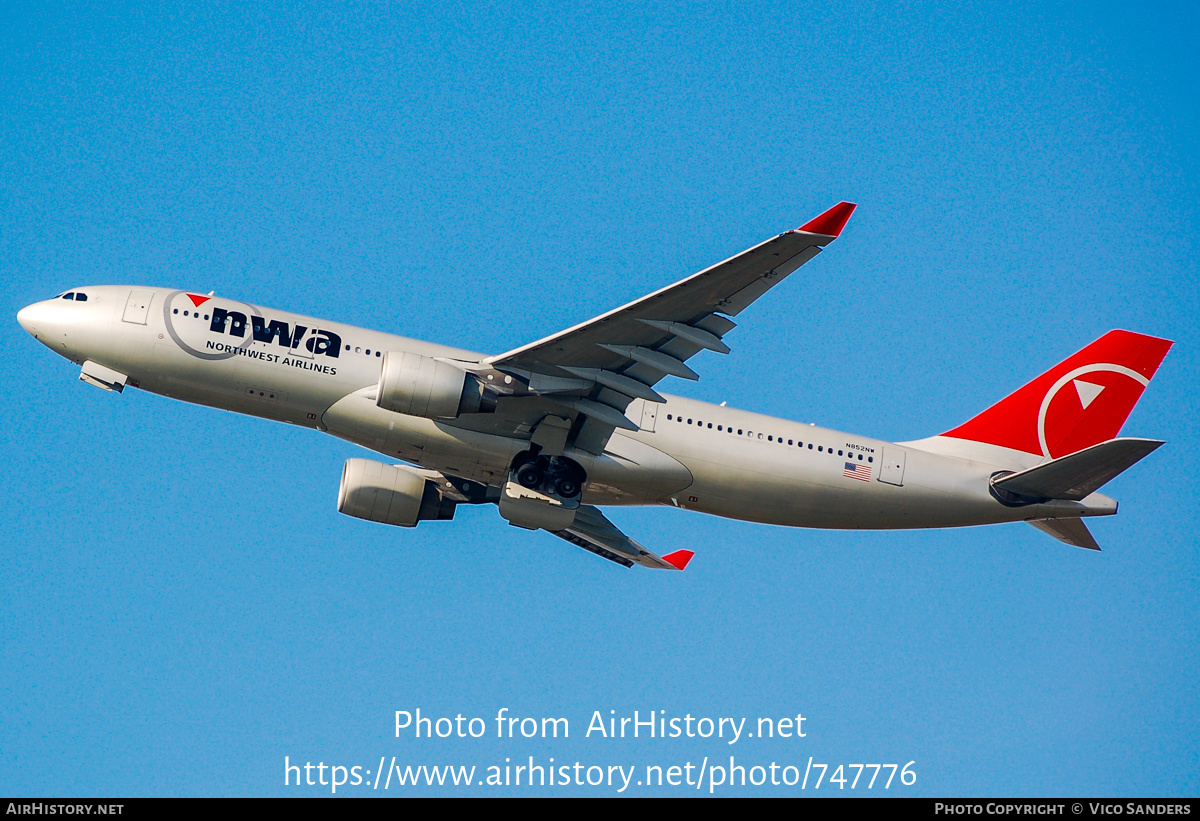 Aircraft Photo of N852NW | Airbus A330-223 | Northwest Airlines | AirHistory.net #747776