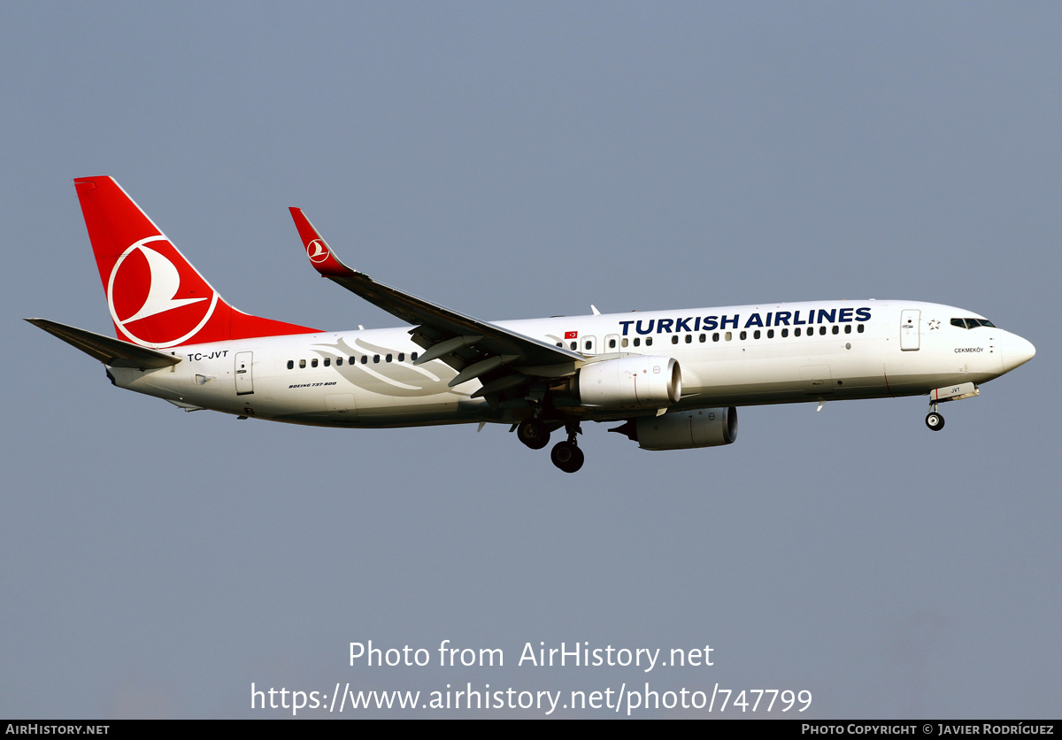 Aircraft Photo of TC-JVT | Boeing 737-8F2 | Turkish Airlines | AirHistory.net #747799