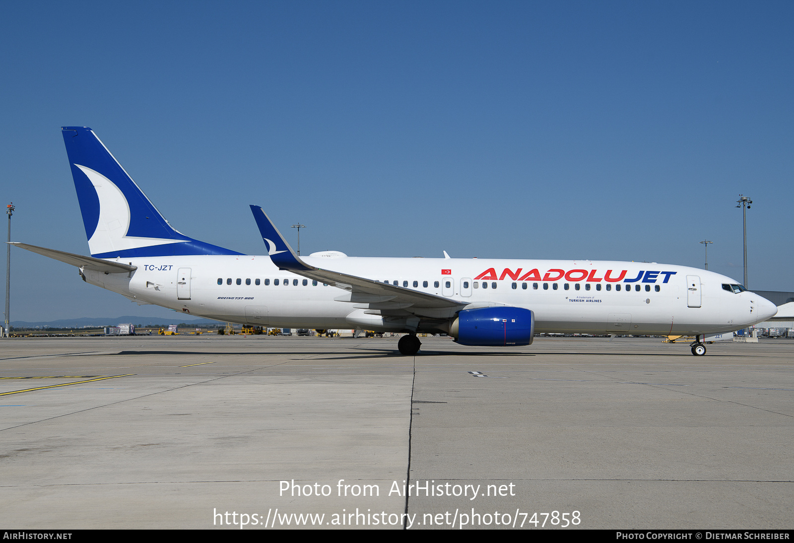 Aircraft Photo of TC-JZT | Boeing 737-8JP | AnadoluJet | AirHistory.net #747858