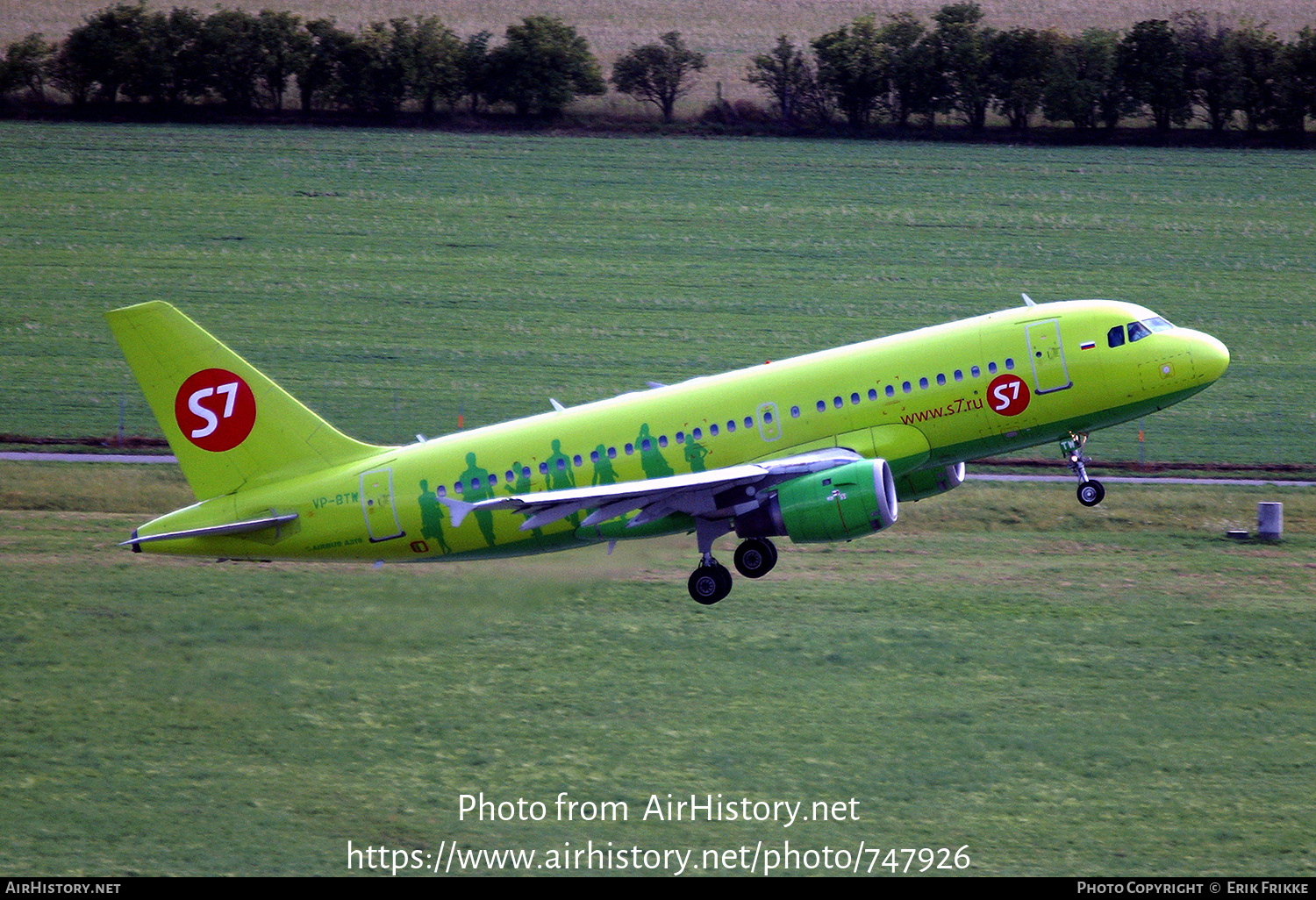 Aircraft Photo of VP-BTW | Airbus A319-114 | S7 Airlines | AirHistory.net #747926