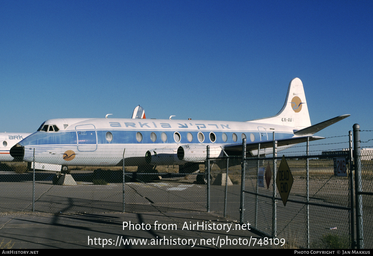 Aircraft Photo of 4X-AVG | Vickers 831 Viscount | Arkia Israeli Airlines | AirHistory.net #748109