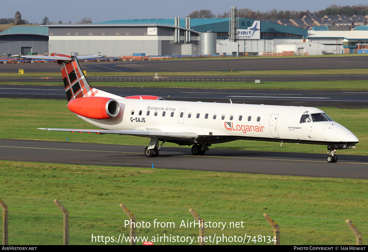 Aircraft Photo of G-SAJS | Embraer ERJ-145EP (EMB-145EP) | Loganair | AirHistory.net #748134