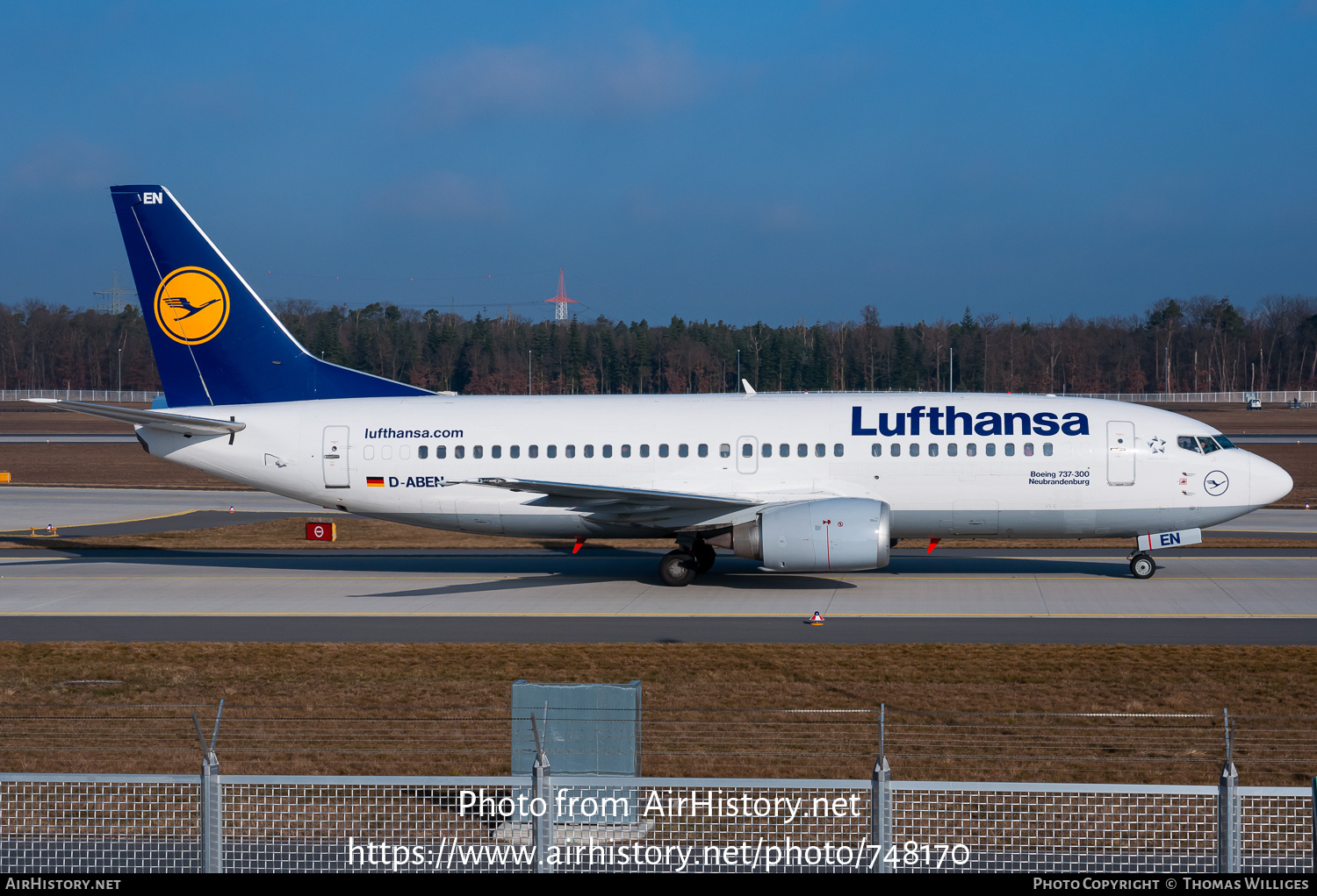 Aircraft Photo of D-ABEN | Boeing 737-330 | Lufthansa | AirHistory.net #748170