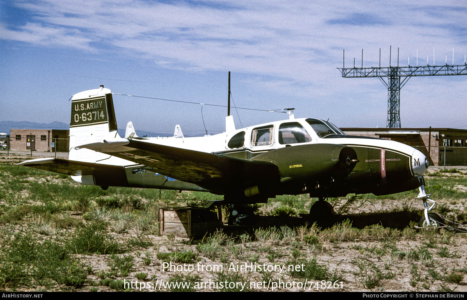 Aircraft Photo of 56-3714 / 0-63714 | Beech U-8D Seminole (50) | USA - Army | AirHistory.net #748261