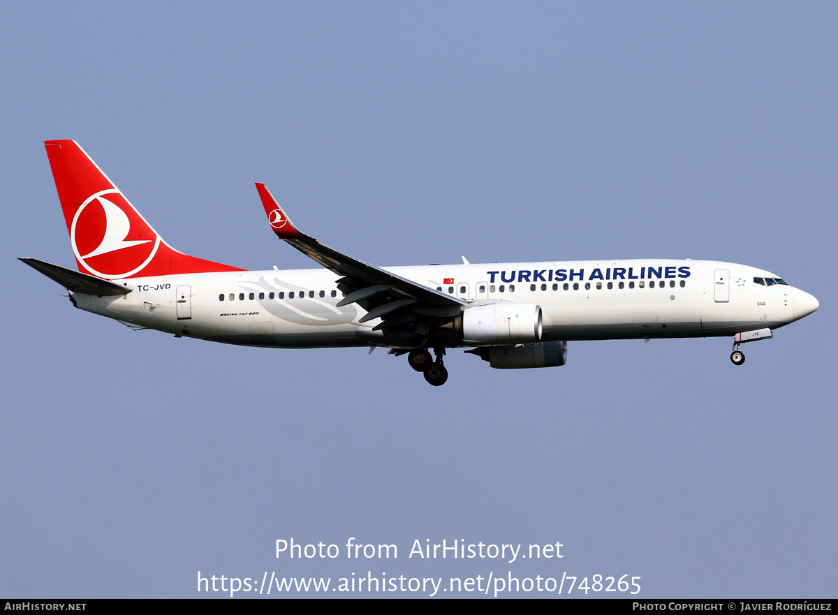 Aircraft Photo of TC-JVD | Boeing 737-8F2 | Turkish Airlines | AirHistory.net #748265