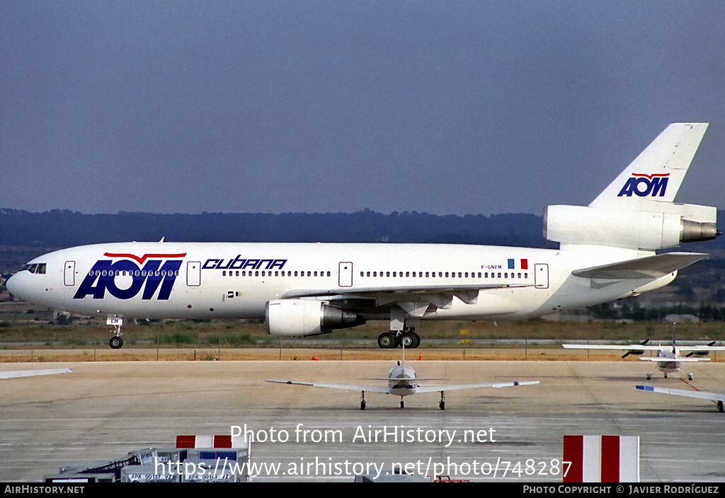 Aircraft Photo of F-GNEM | McDonnell Douglas DC-10-30 | AOM French Airlines | AirHistory.net #748287