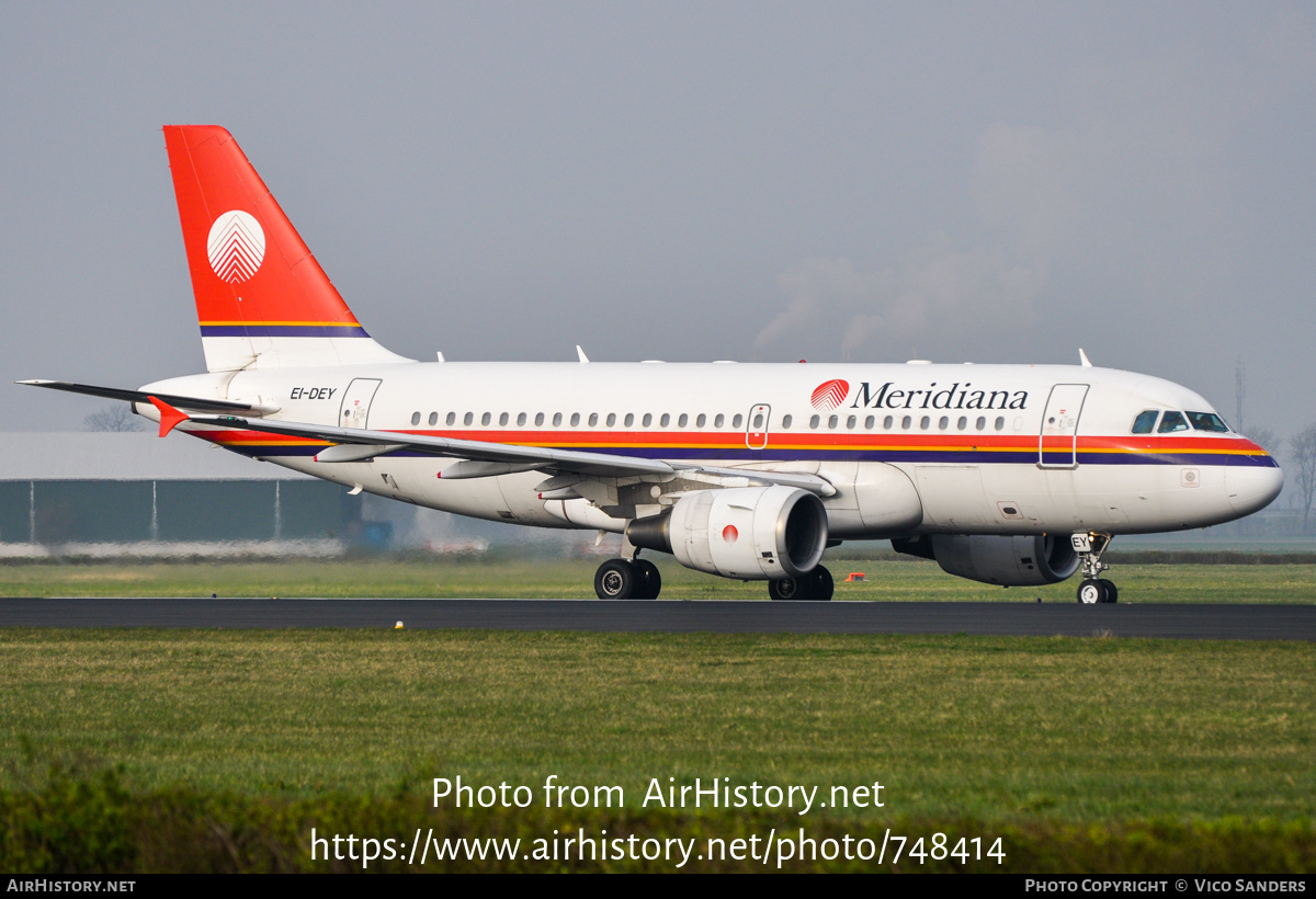 Aircraft Photo of EI-DEY | Airbus A319-112 | Meridiana | AirHistory.net #748414