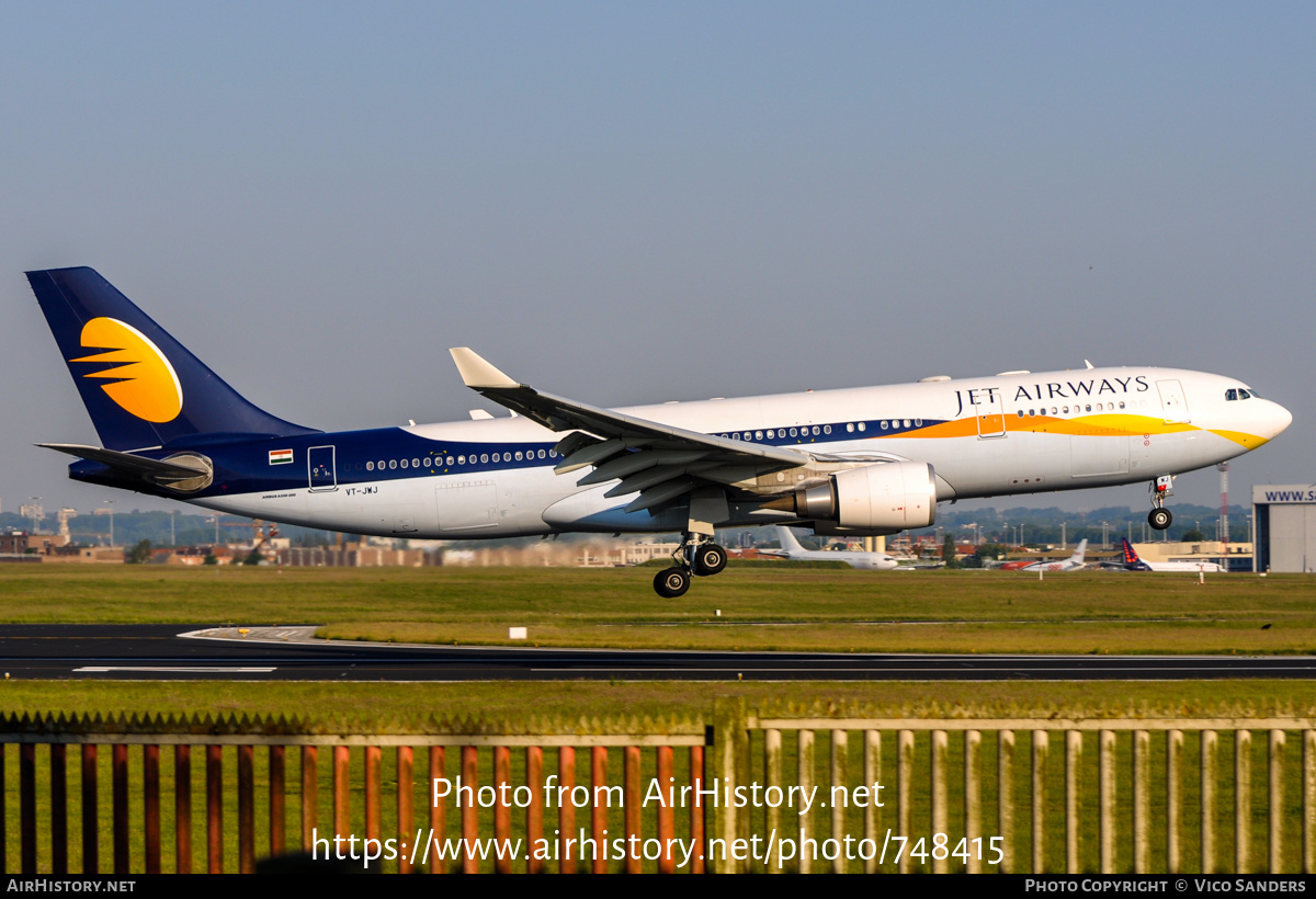 Aircraft Photo of VT-JWJ | Airbus A330-202 | Jet Airways | AirHistory.net #748415