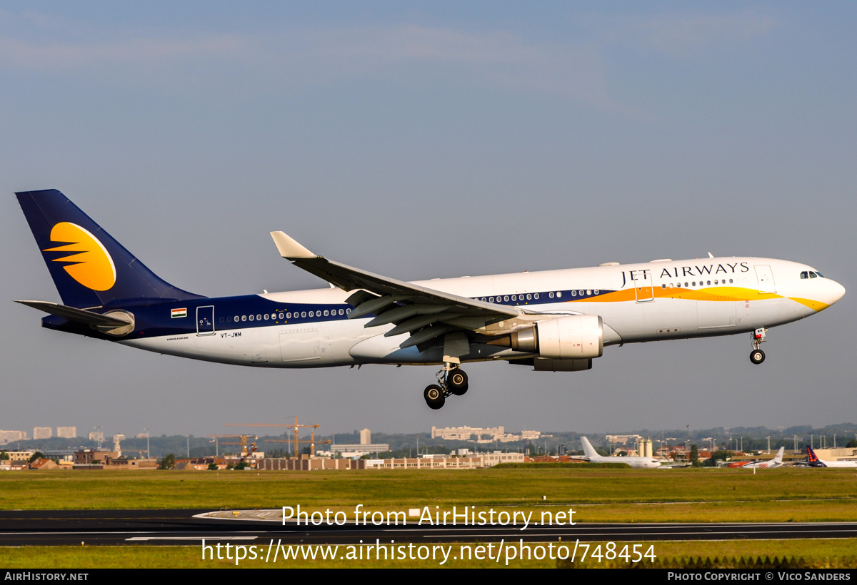 Aircraft Photo of VT-JWM | Airbus A330-202 | Jet Airways | AirHistory.net #748454