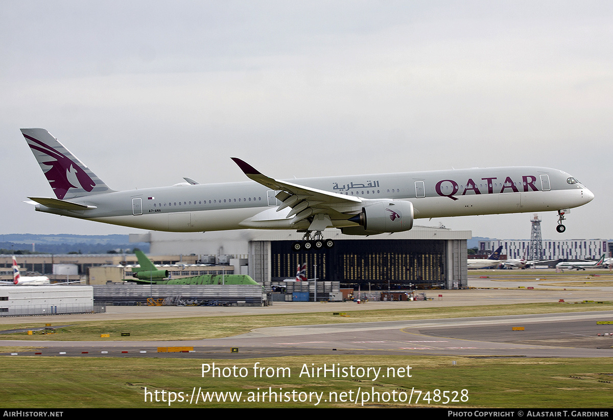 Aircraft Photo of A7-ANA | Airbus A350-1041 | Qatar Airways | AirHistory.net #748528