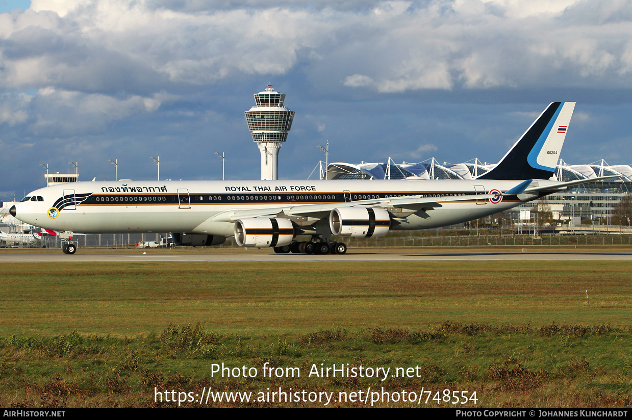 Aircraft Photo of 60204 / HS-TYV | Airbus A340-541 | Thailand - Air Force | AirHistory.net #748554