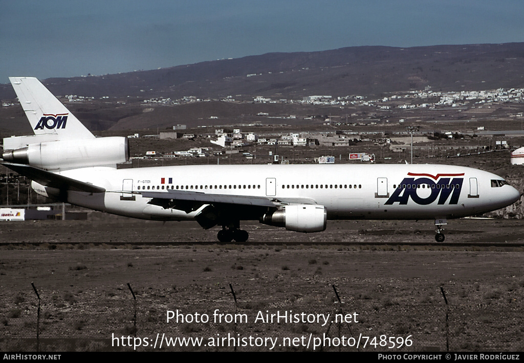 Aircraft Photo of F-GTDI | McDonnell Douglas DC-10-30 | AOM French Airlines | AirHistory.net #748596