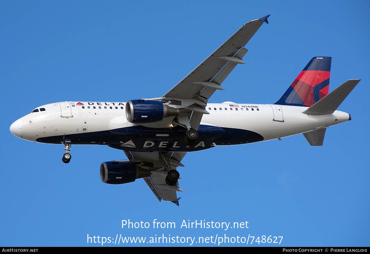 Aircraft Photo of N348NB | Airbus A319-114 | Delta Air Lines | AirHistory.net #748627