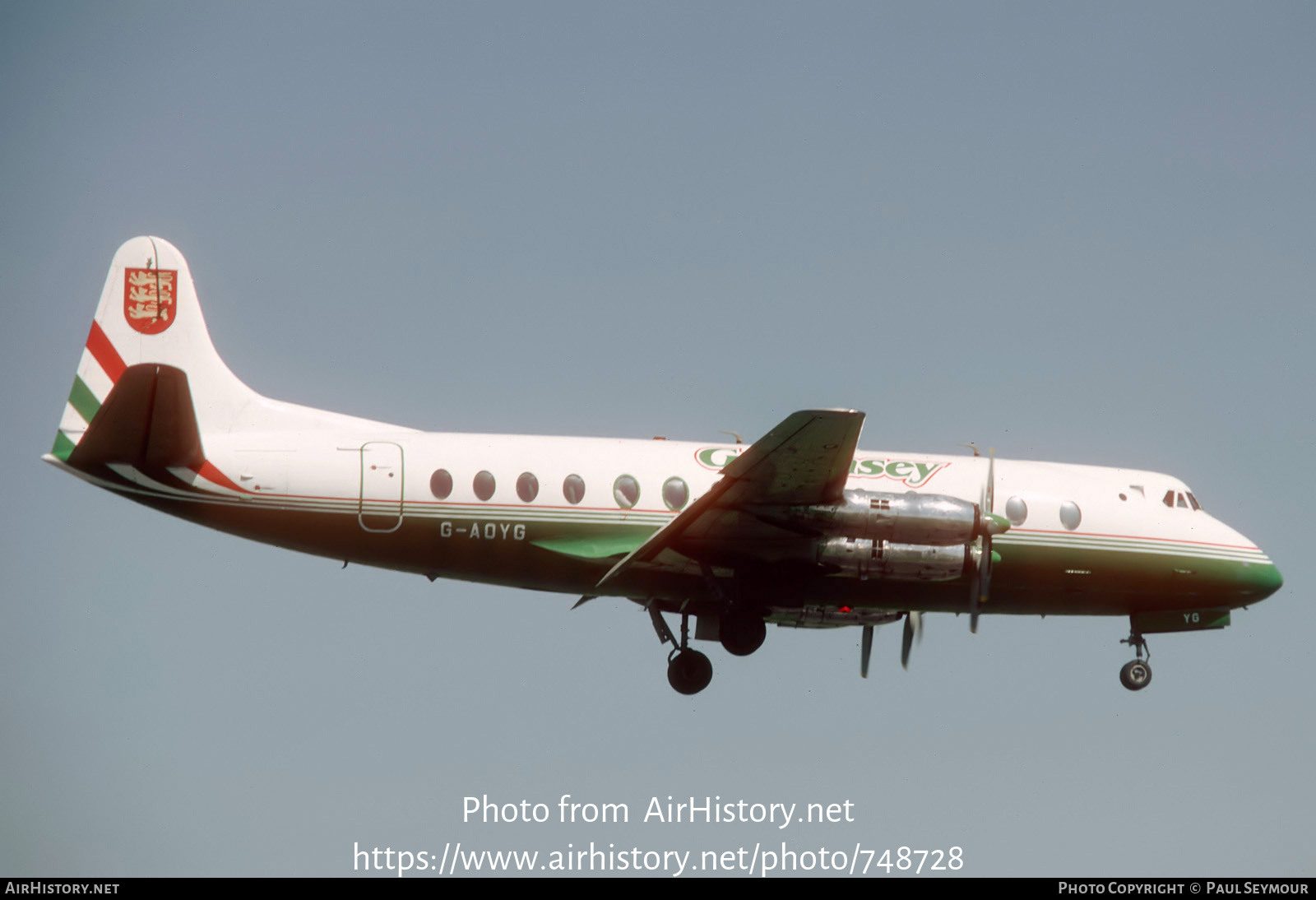 Aircraft Photo of G-AOYG | Vickers 806 Viscount | Guernsey Airlines | AirHistory.net #748728