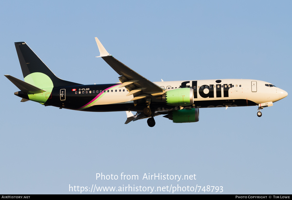 Aircraft Photo of C-FLGD | Boeing 737-8 Max 8 | Flair Airlines | AirHistory.net #748793