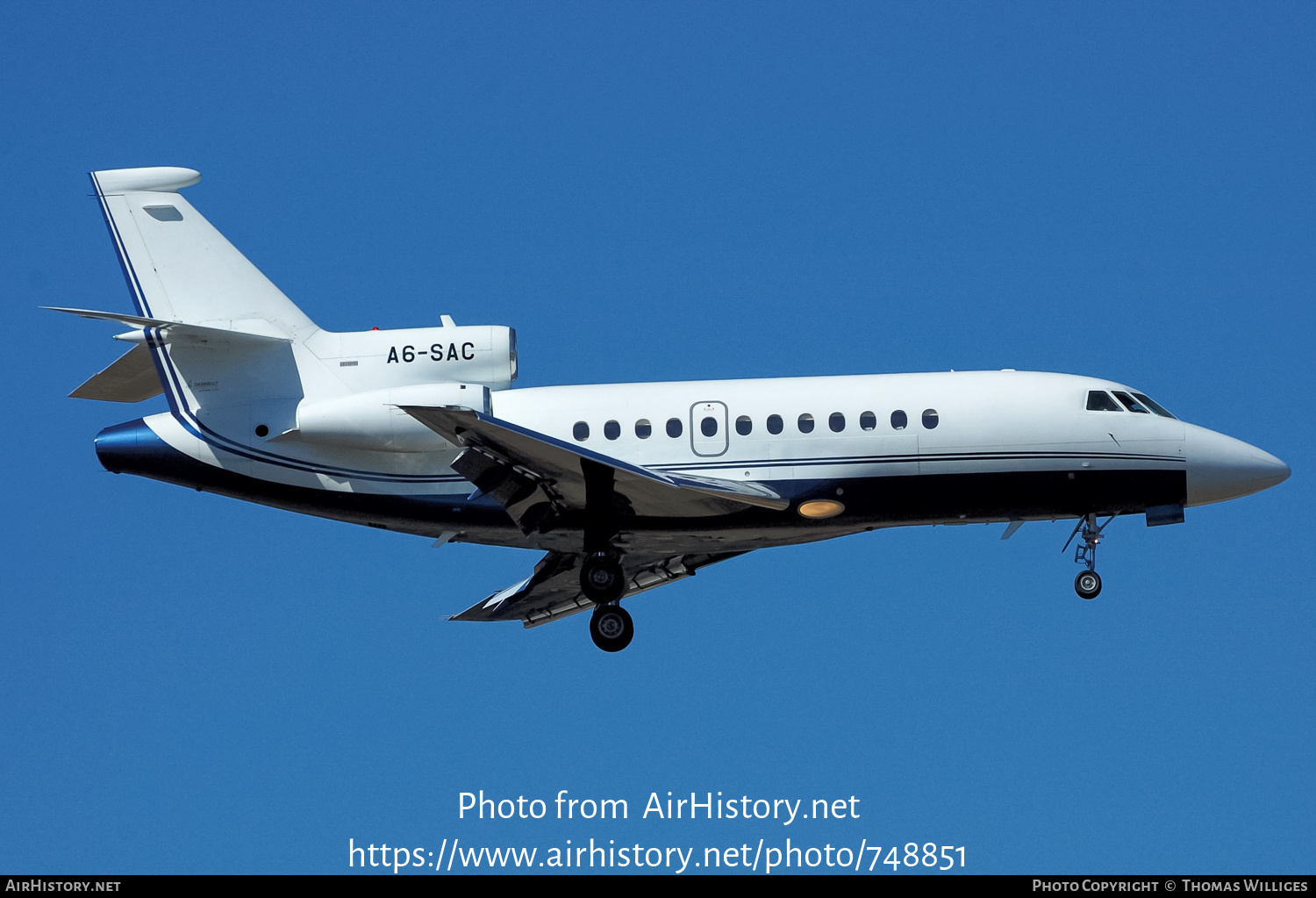 Aircraft Photo of A6-SAC | Dassault Falcon 900B | AirHistory.net #748851