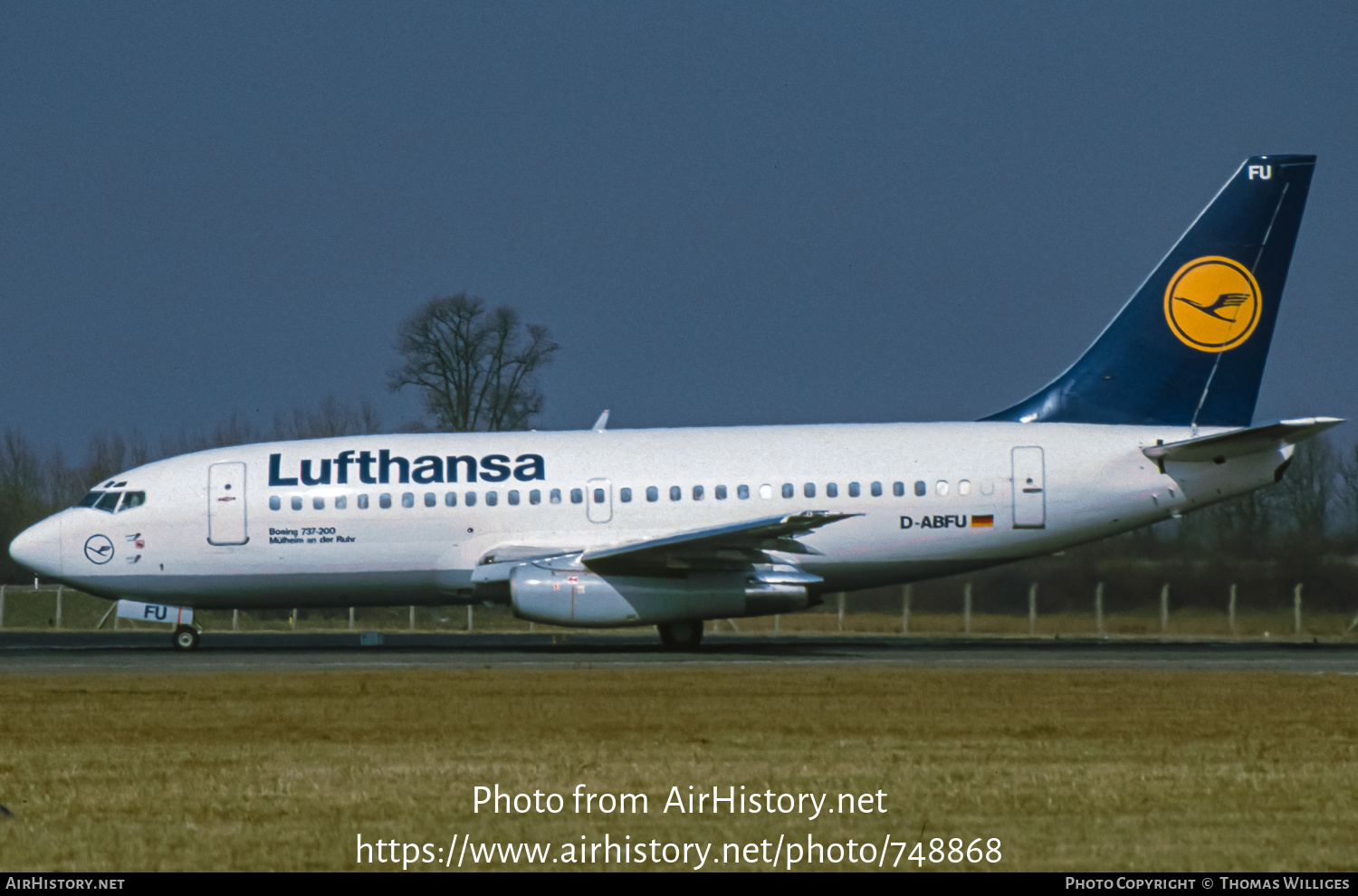 Aircraft Photo of D-ABFU | Boeing 737-230/Adv | Lufthansa | AirHistory.net #748868