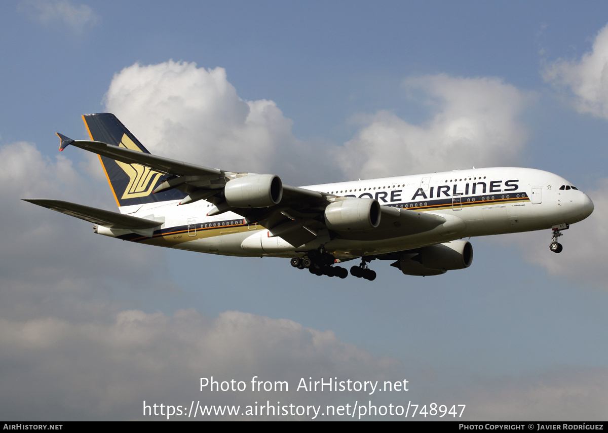 Aircraft Photo of 9V-SKT | Airbus A380-841 | Singapore Airlines | AirHistory.net #748947