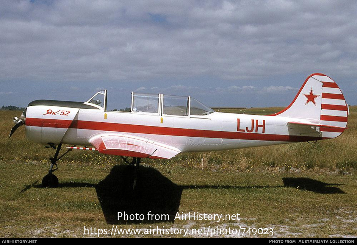 Aircraft Photo of ZK-LJH / LJH | Yakovlev Yak-52 | AirHistory.net #749023