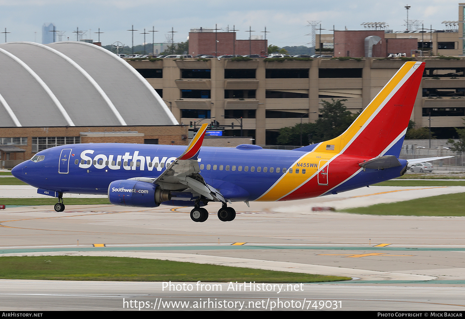 Aircraft Photo of N455WN | Boeing 737-7H4 | Southwest Airlines | AirHistory.net #749031