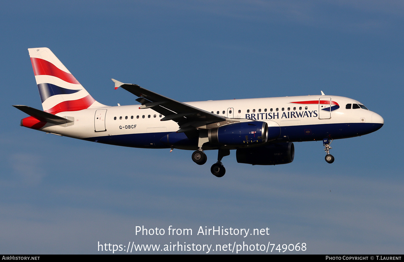 Aircraft Photo of G-DBCF | Airbus A319-131 | British Airways | AirHistory.net #749068