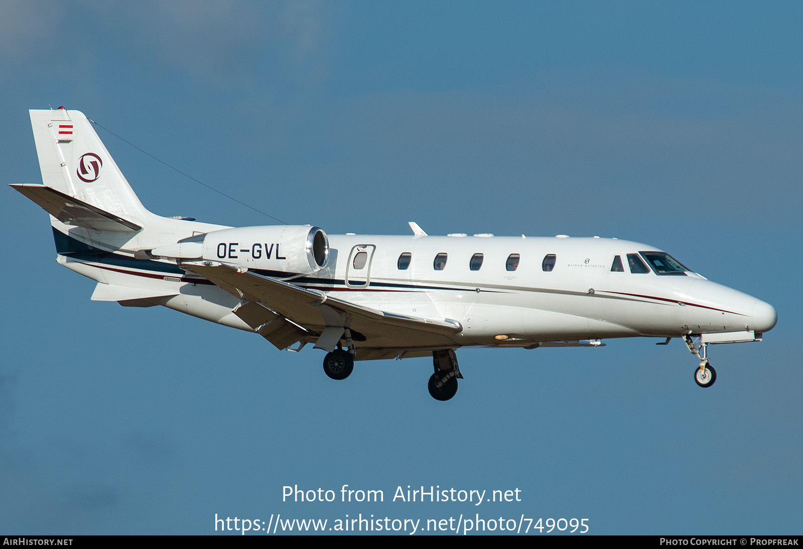 Aircraft Photo of OE-GVL | Cessna 560XL Citation XLS | Prince Aviation | AirHistory.net #749095