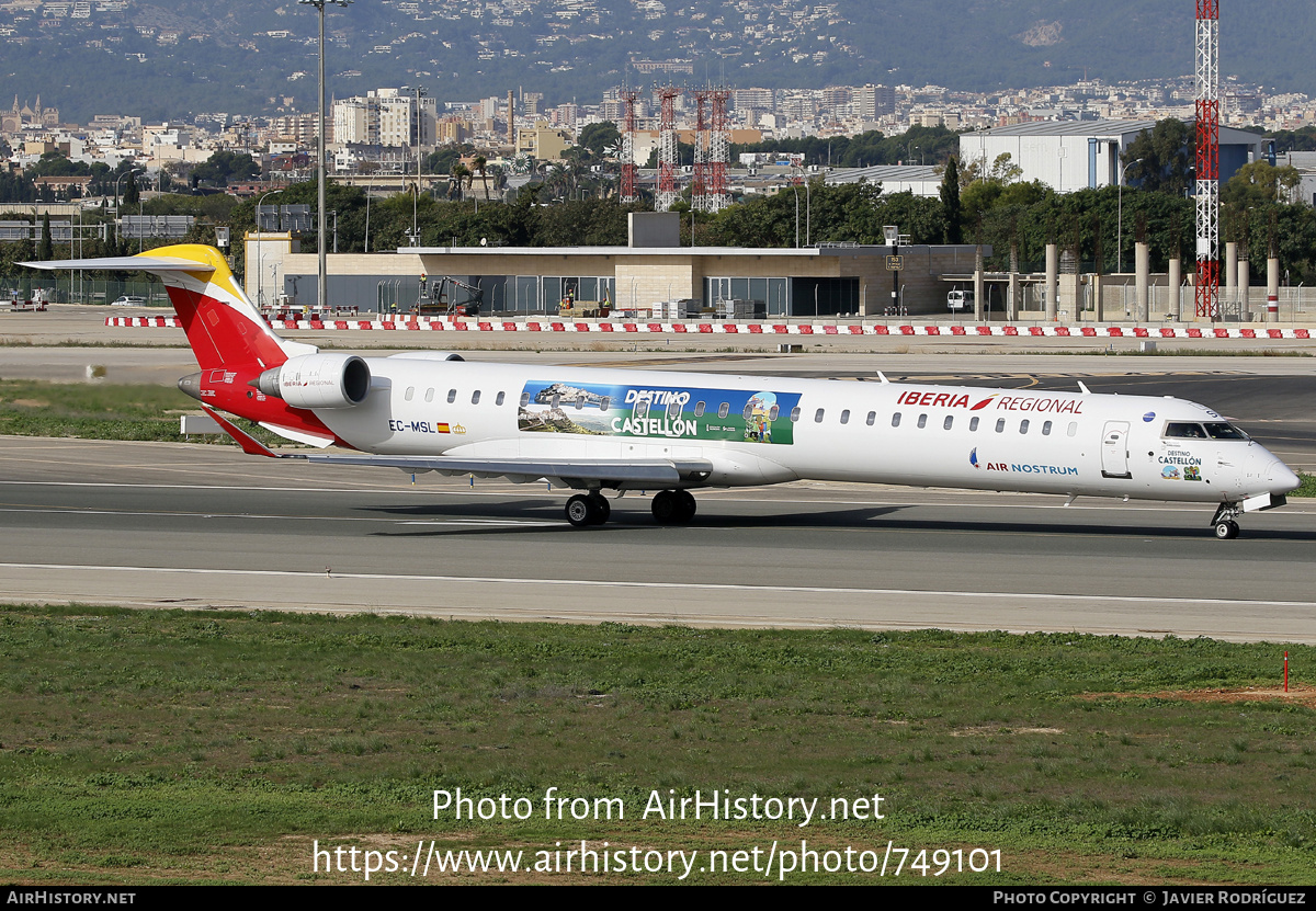 Aircraft Photo of EC-MSL | Bombardier CRJ-1000 (CL-600-2E25) | Iberia Regional | AirHistory.net #749101