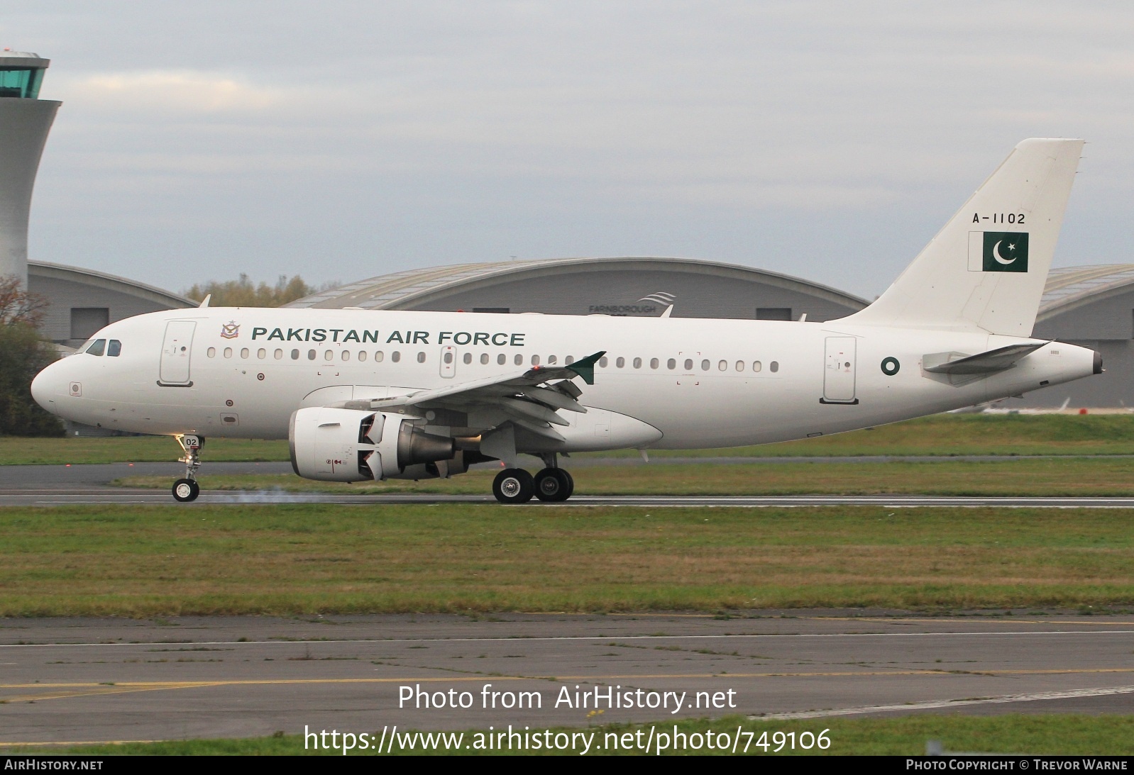 Aircraft Photo of A-1102 | Airbus A319-112 | Pakistan - Air Force | AirHistory.net #749106