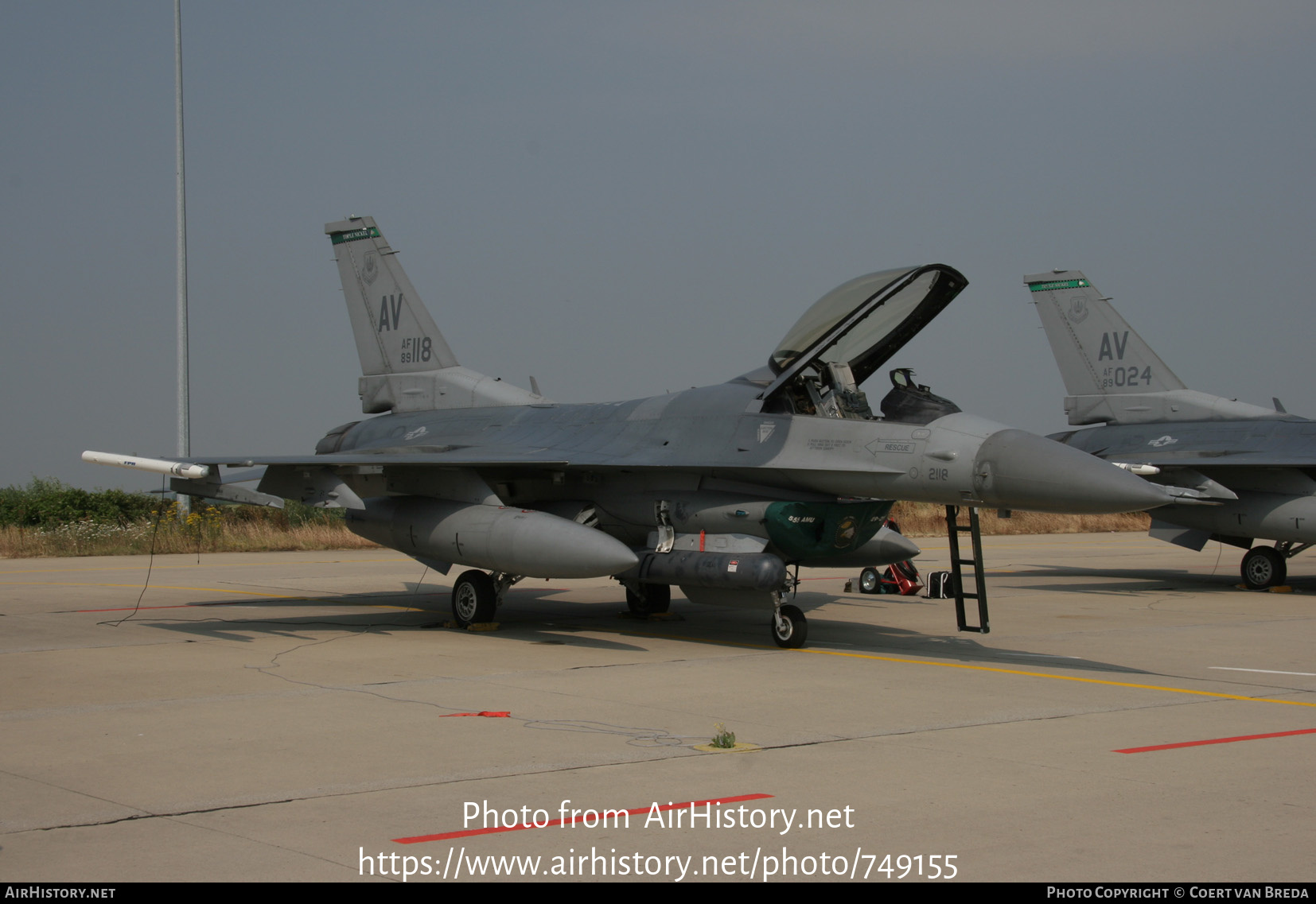 Aircraft Photo of 89-2118 / AF89-118 | General Dynamics F-16CM Fighting Falcon | USA - Air Force | AirHistory.net #749155