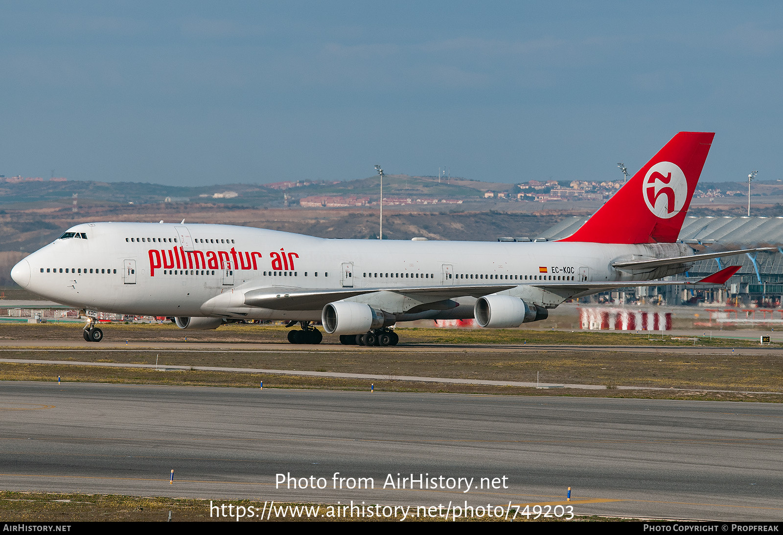 Aircraft Photo of EC-KQC | Boeing 747-412 | Pullmantur Air | AirHistory.net #749203