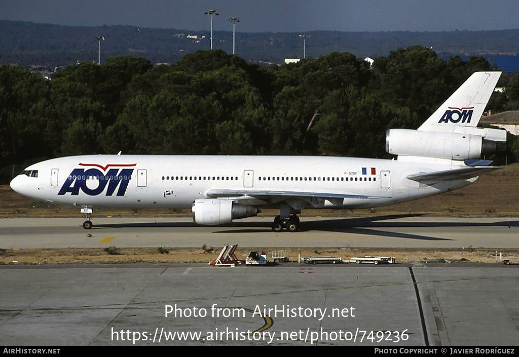 Aircraft Photo of F-GTDF | McDonnell Douglas DC-10-30 | AOM French Airlines | AirHistory.net #749236